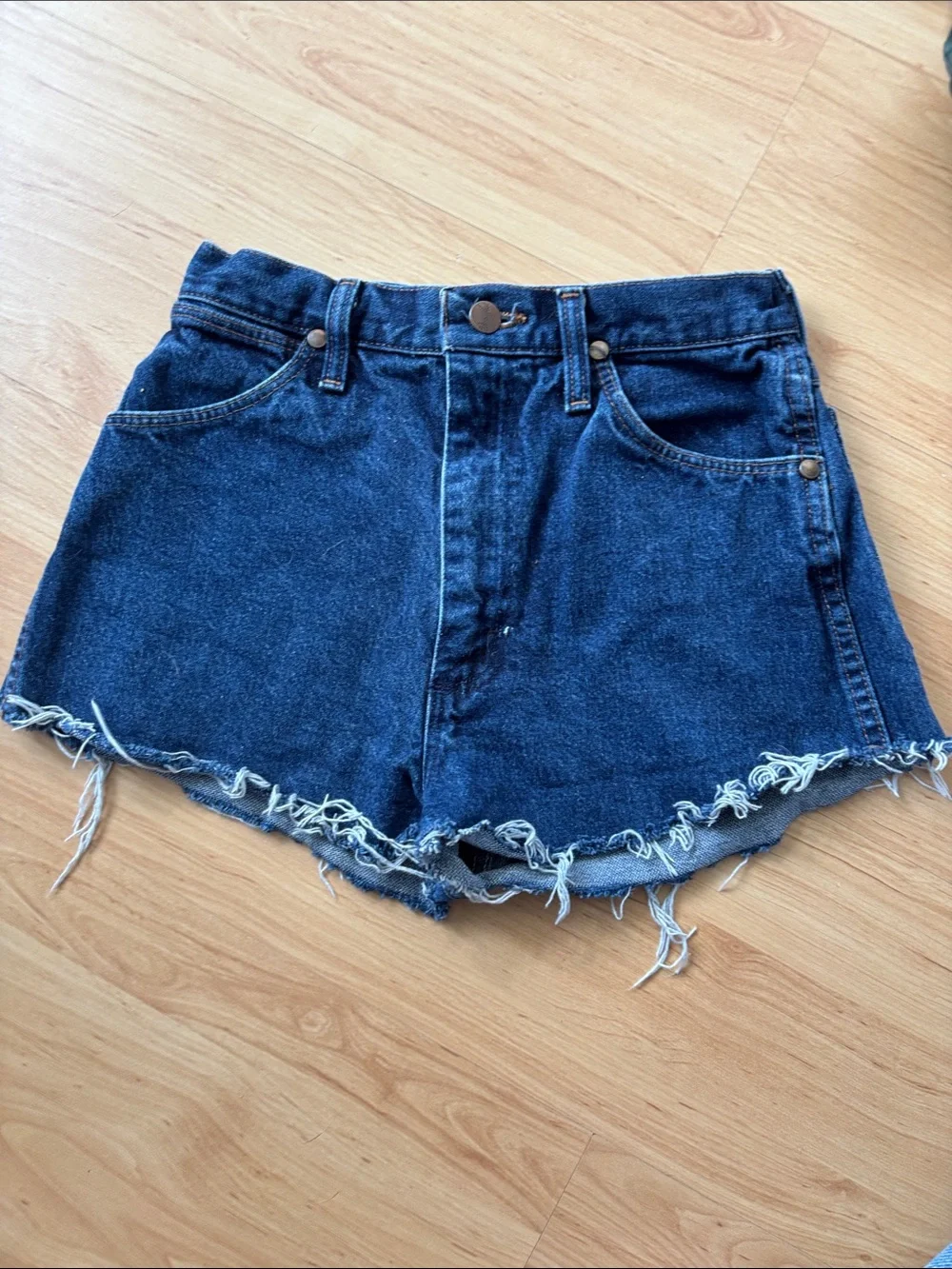 Wrangler Indigo Denim Cutoff Shorts